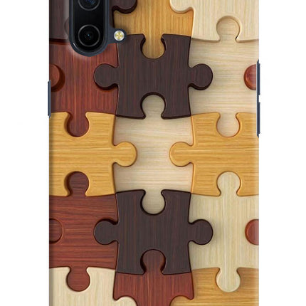 Wooden Puzzle Oneplus Nord CE 5G Hard Case Back Cover by Casekaro