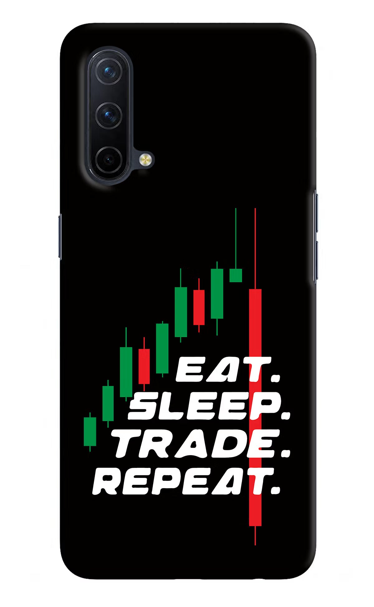Eat Sleep Trade Repeat Oneplus Nord CE 5G Hard Case Back Cover by Casekaro