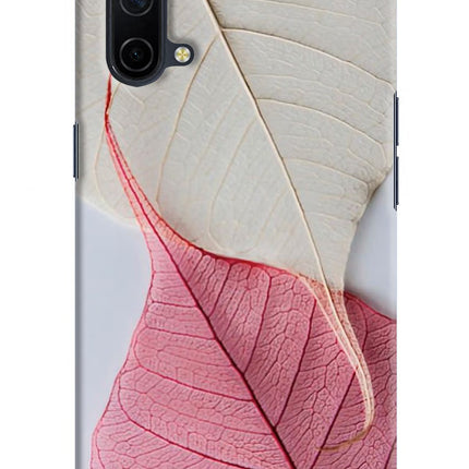 White Pink Leaf Oneplus Nord CE 5G Hard Case Back Cover by Casekaro