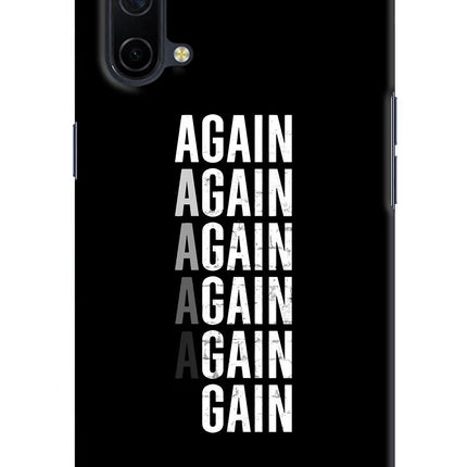 Again Again Gain Oneplus Nord CE 5G Hard Case Back Cover by Casekaro