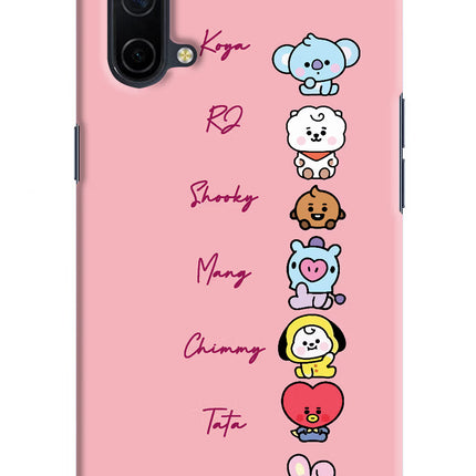 BTS names Oneplus Nord CE 5G Hard Case Back Cover by Casekaro