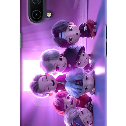 BTS Chibi Oneplus Nord CE 5G Hard Case Back Cover by Casekaro
