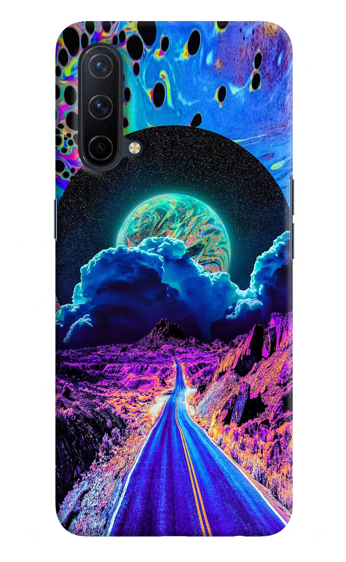 Psychedelic Painting Oneplus Nord CE 5G Hard Case Back Cover by Casekaro