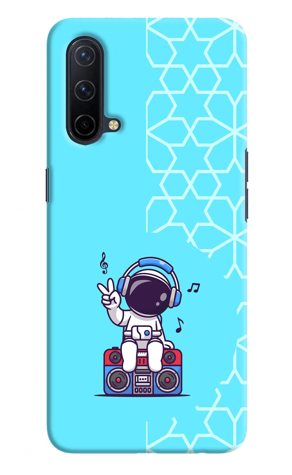 Cute Astronaut Chilling Oneplus Nord CE 5G Hard Case Back Cover by Casekaro