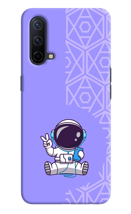 Cute Astronaut Chilling Oneplus Nord CE 5G Hard Case Back Cover by Casekaro