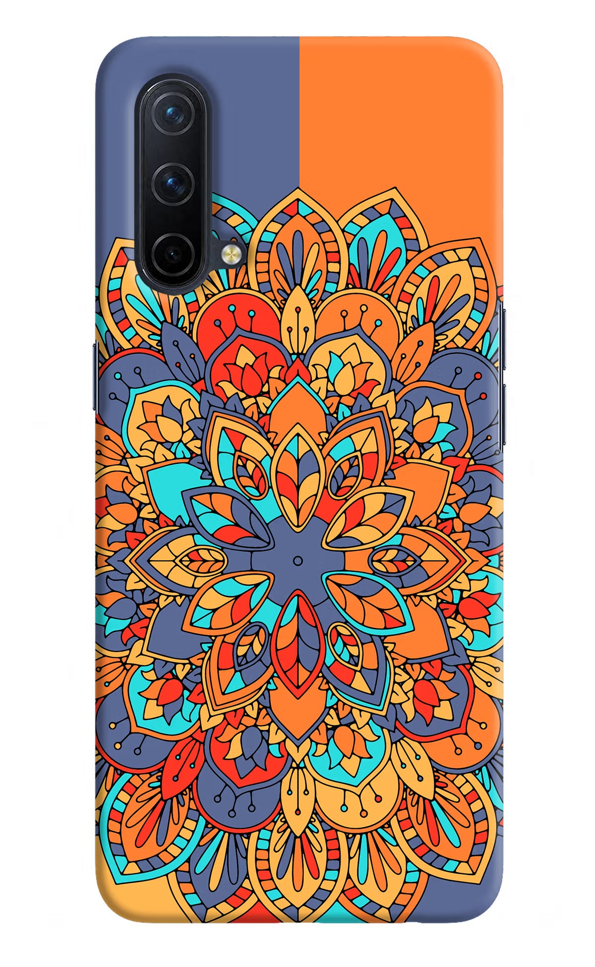 Color Mandala Oneplus Nord CE 5G Hard Case Back Cover by Casekaro