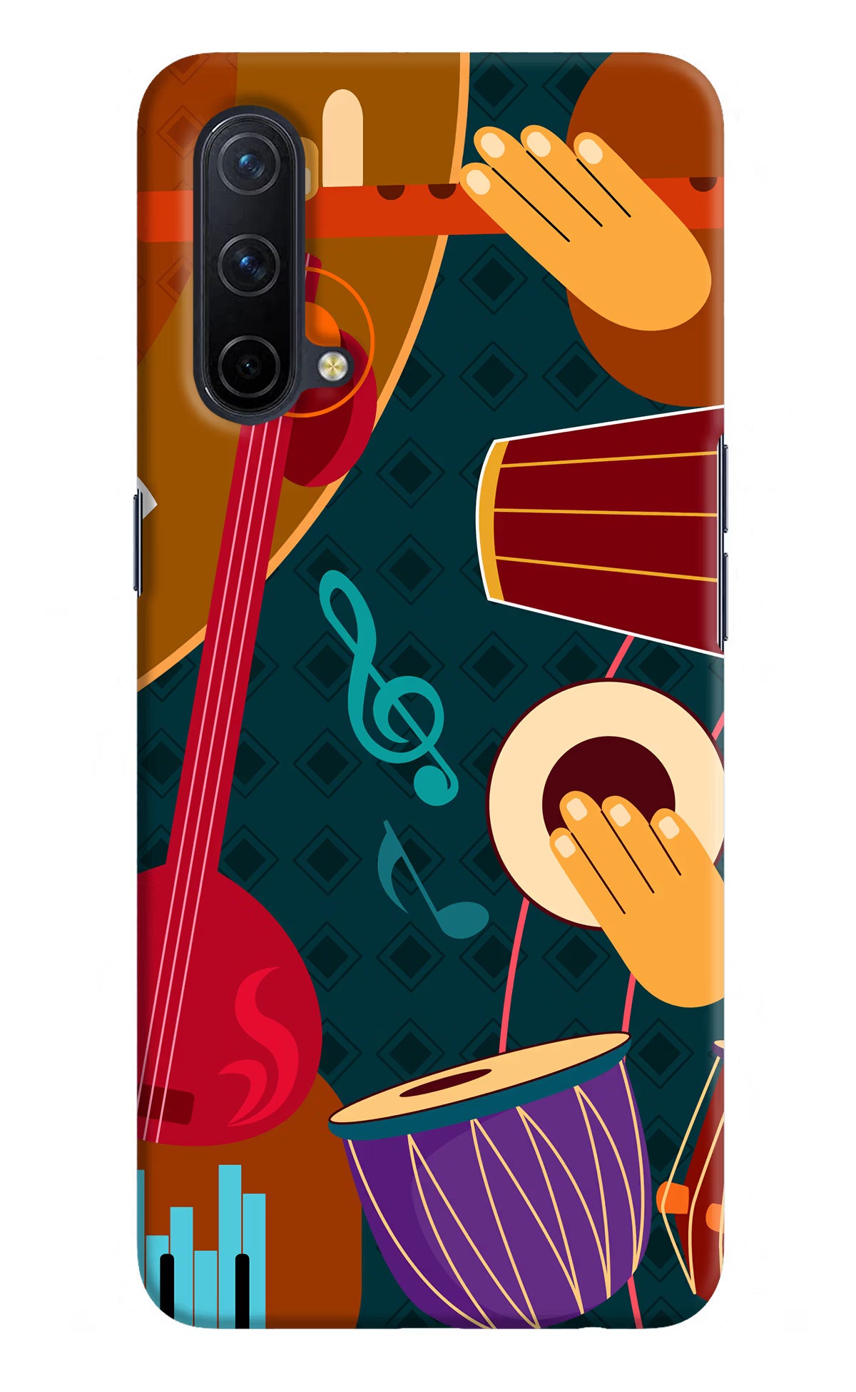 Music Instrument Oneplus Nord CE 5G Hard Case Back Cover by Casekaro