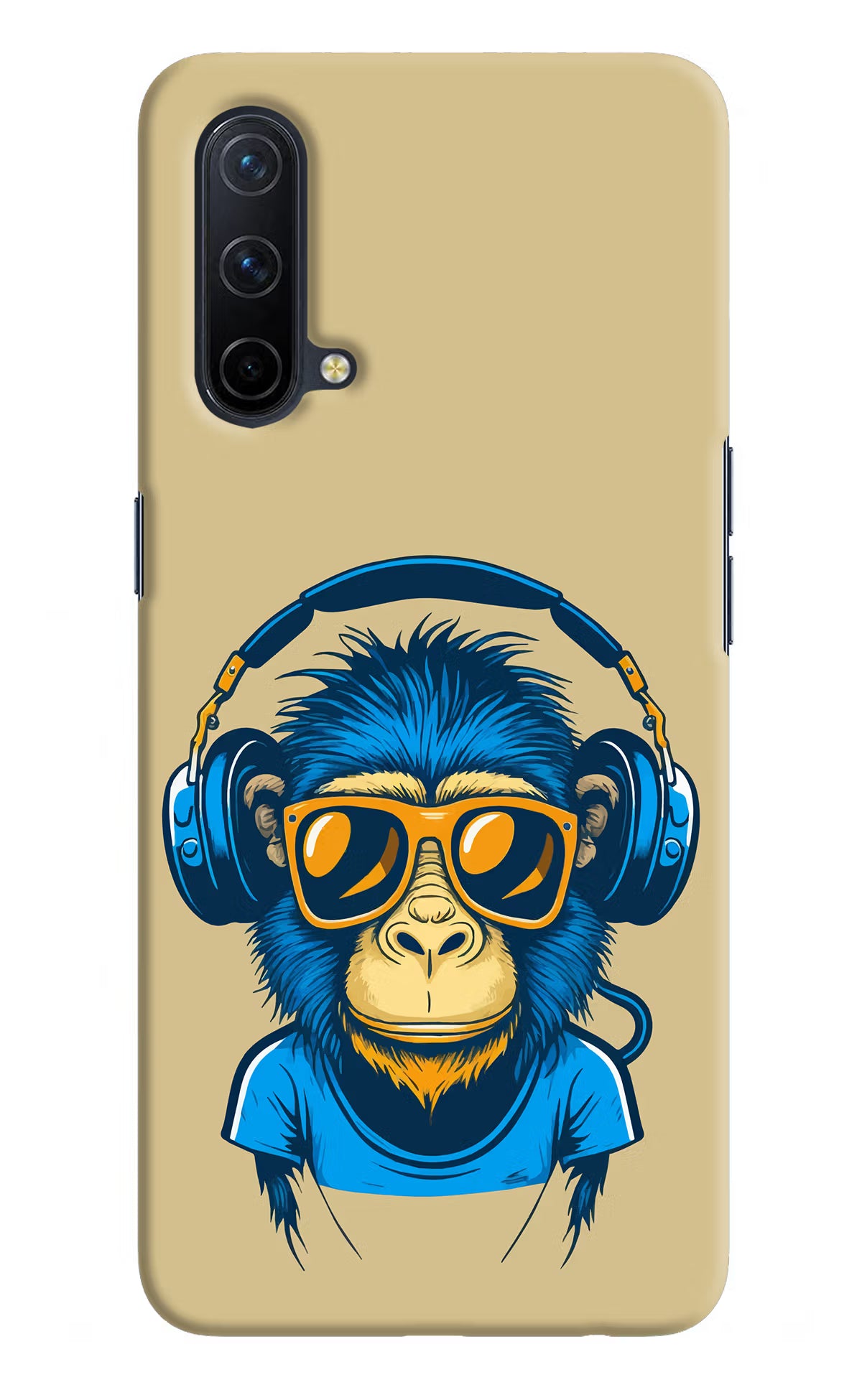 Monkey Headphone Oneplus Nord CE 5G Hard Case Back Cover by Casekaro