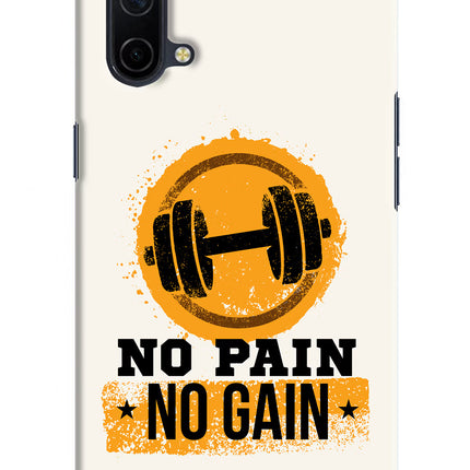 No Pain No Gain Oneplus Nord CE 5G Hard Case Back Cover by Casekaro