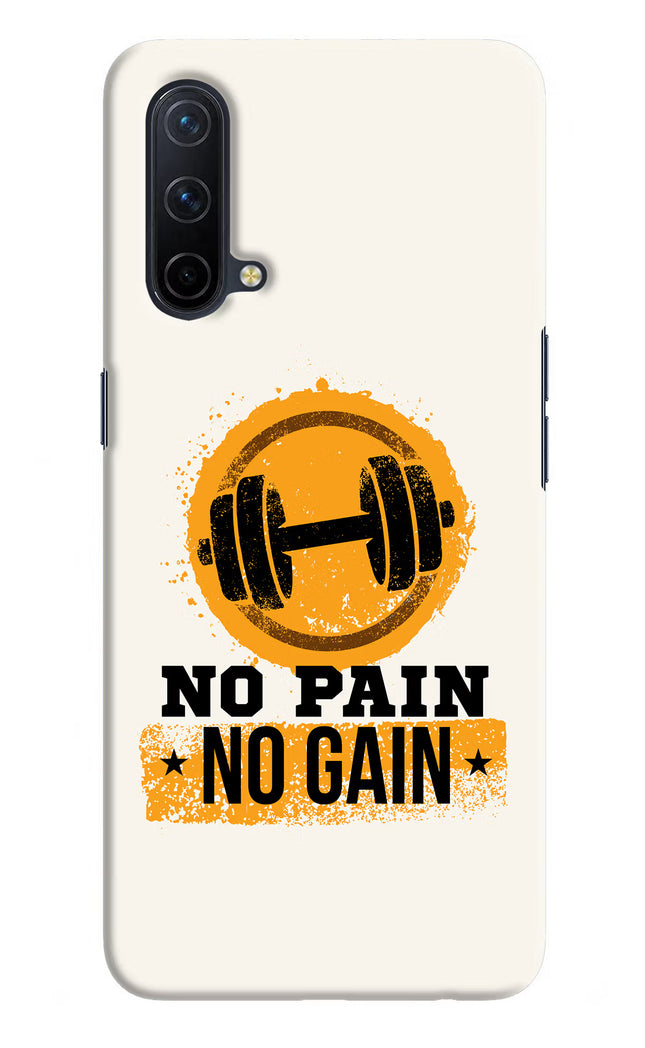 No Pain No Gain Oneplus Nord CE 5G Hard Case Back Cover by Casekaro