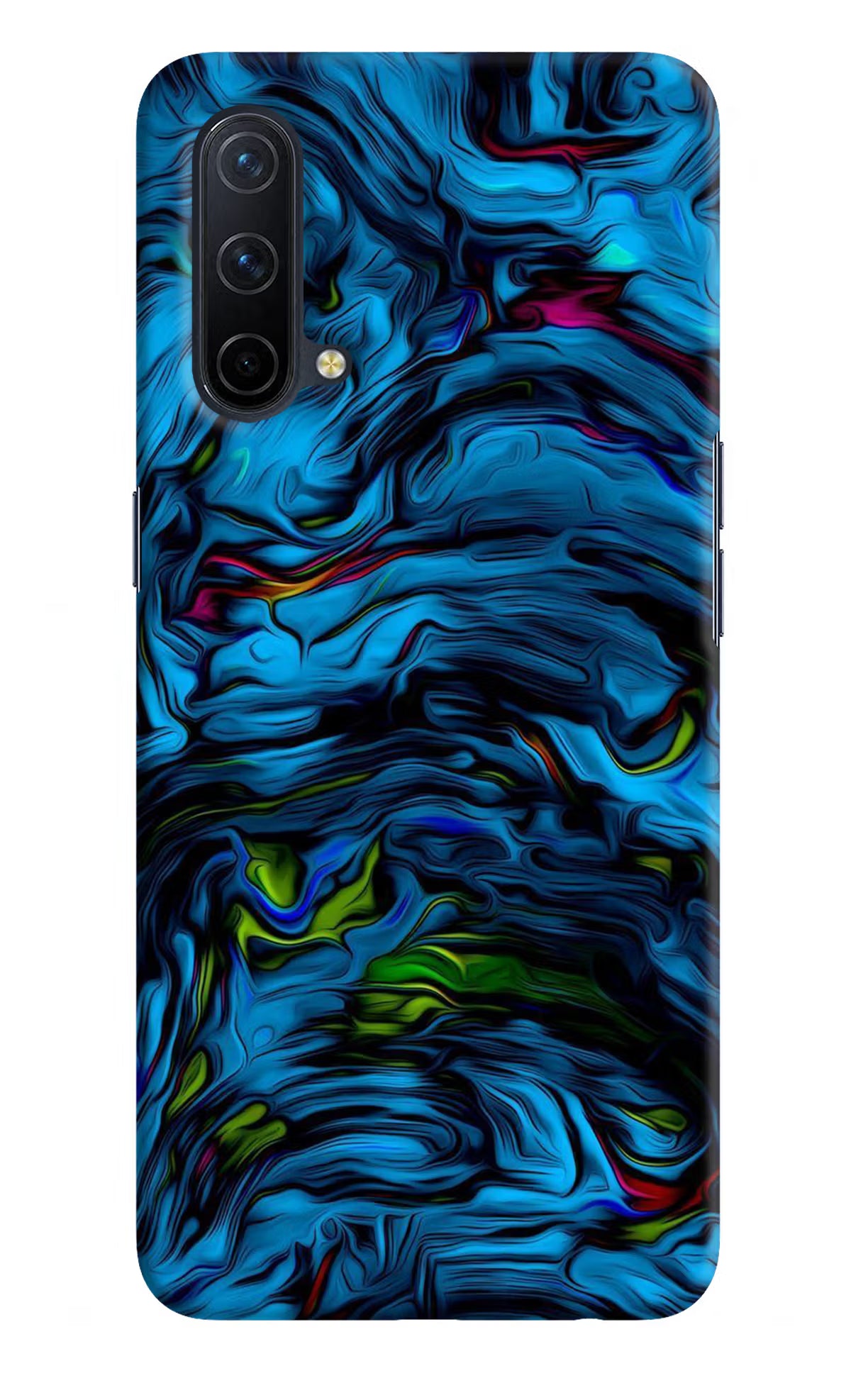 Dark Blue Abstract Oneplus Nord CE 5G Hard Case Back Cover by Casekaro