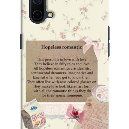 Hopeless Romantic Oneplus Nord CE 5G Hard Case Back Cover by Casekaro