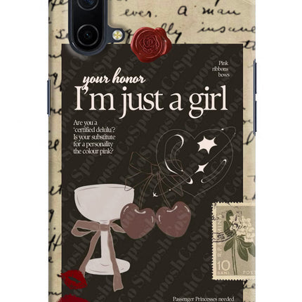 I am just a girl Oneplus Nord CE 5G Hard Case Back Cover by Casekaro