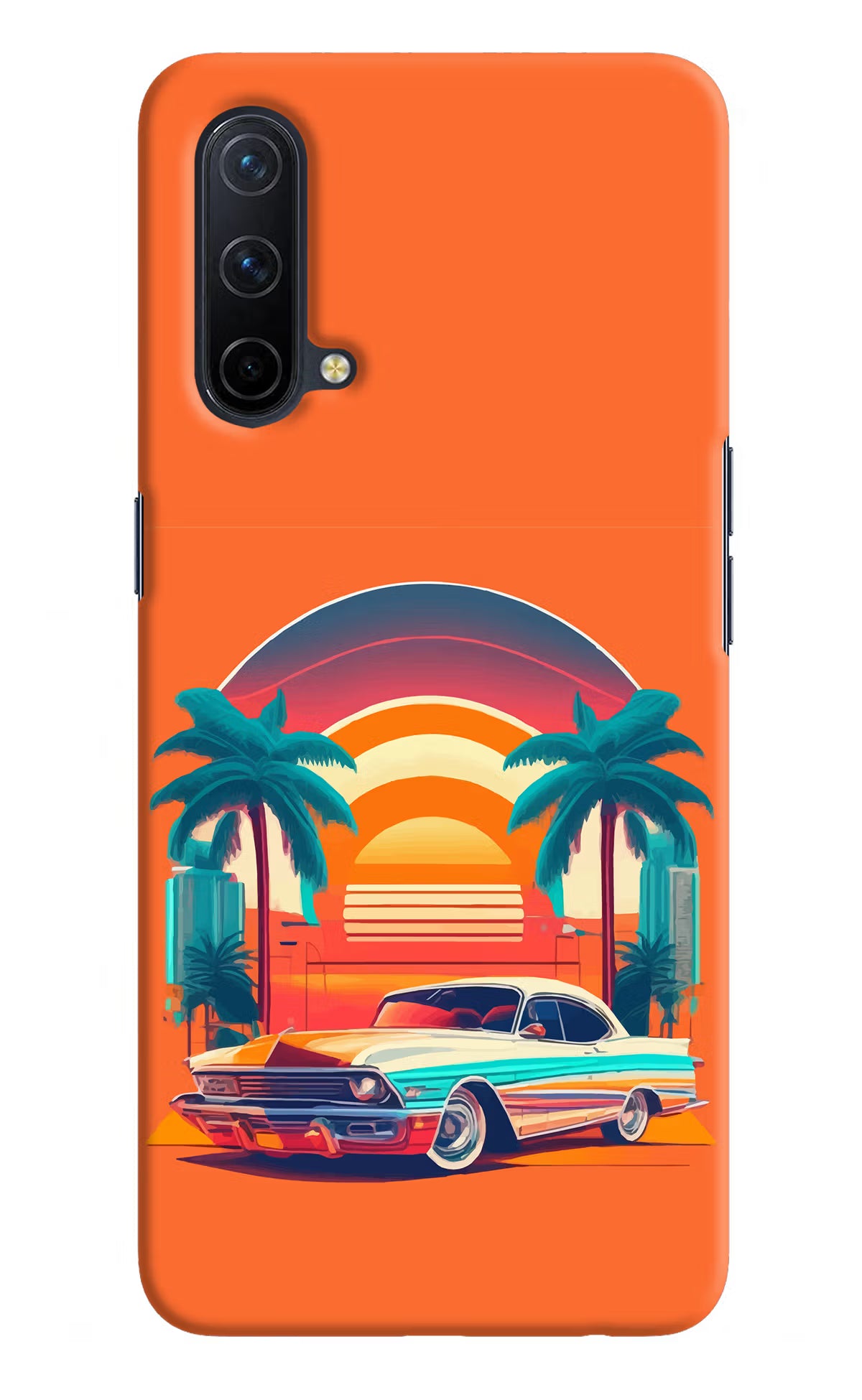 Palm Drive 80s Oneplus Nord CE 5G Hard Case Back Cover by Casekaro