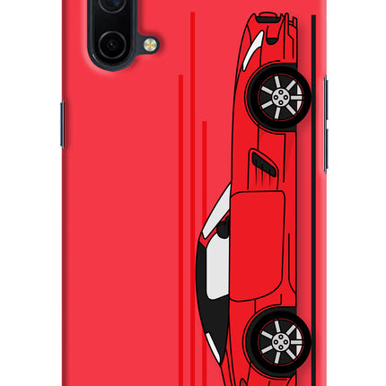 Red Velocity Oneplus Nord CE 5G Hard Case Back Cover by Casekaro