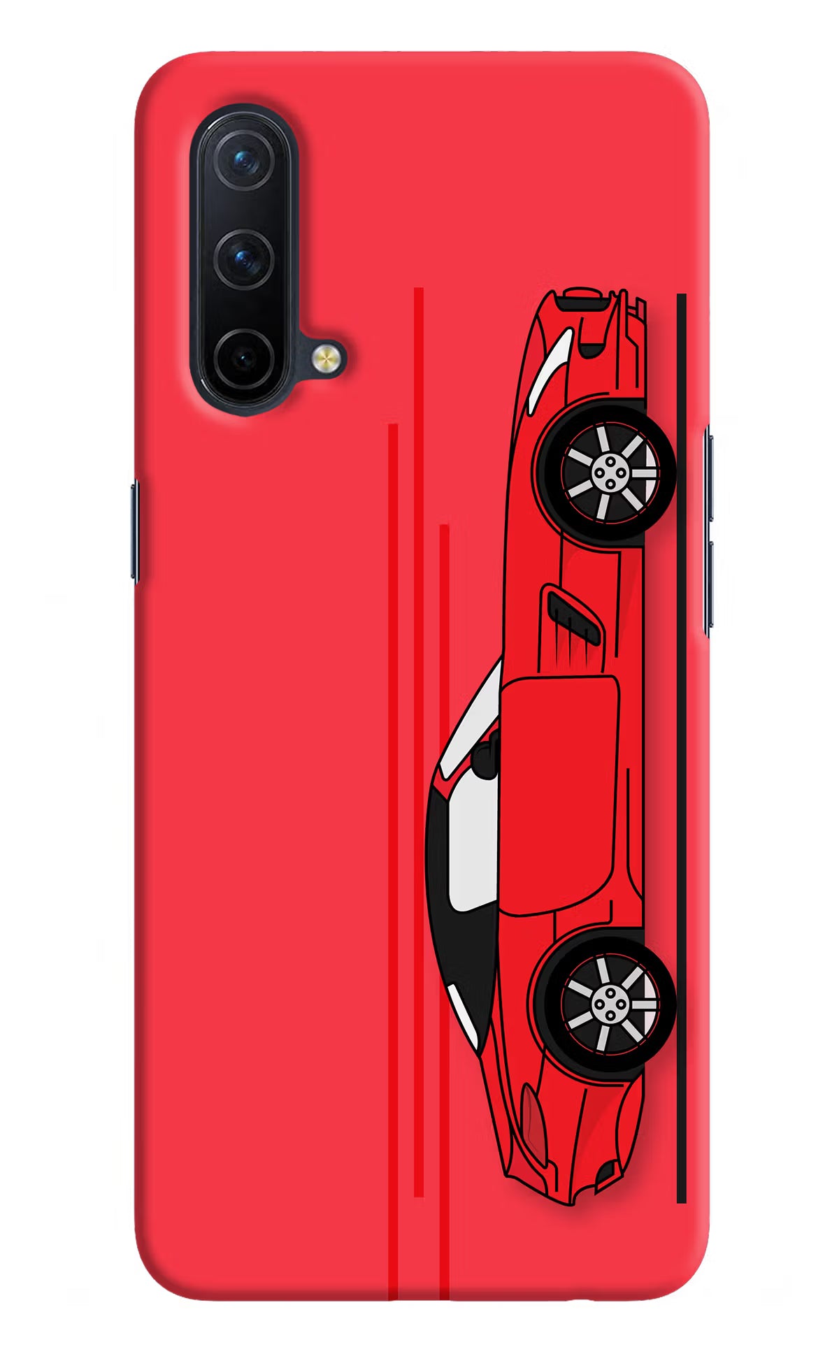Red Velocity Oneplus Nord CE 5G Hard Case Back Cover by Casekaro