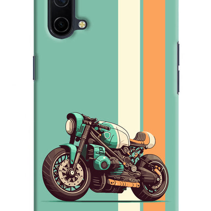 Striped Moto Drift Oneplus Nord CE 5G Hard Case Back Cover by Casekaro