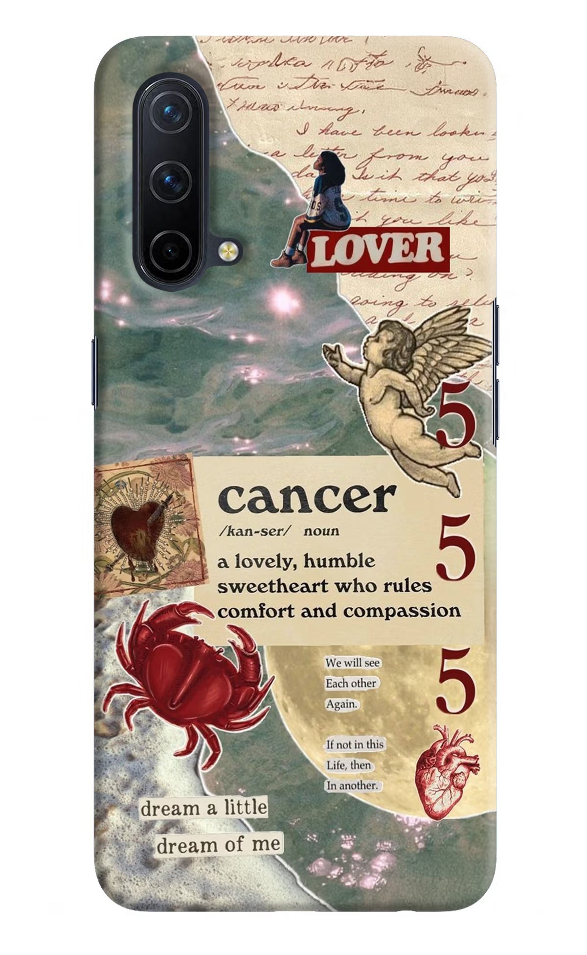 Cancer Zodiac Oneplus Nord CE 5G Hard Case Back Cover by Casekaro