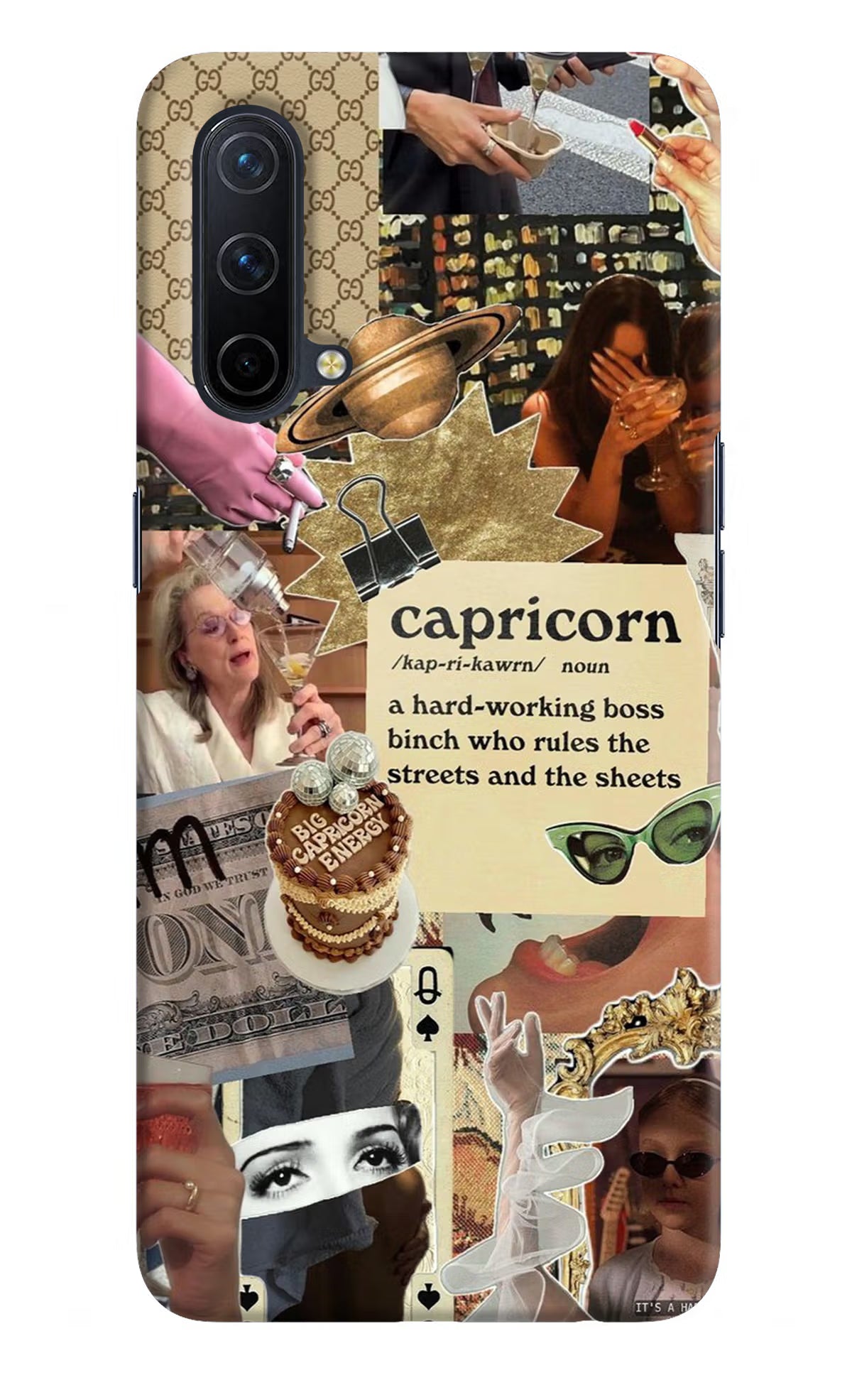 Capricorn Zodiac Oneplus Nord CE 5G Hard Case Back Cover by Casekaro