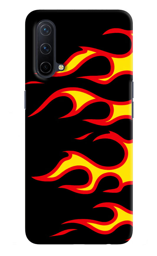 Side Sweep Flames Oneplus Nord CE 5G Hard Case Back Cover by Casekaro