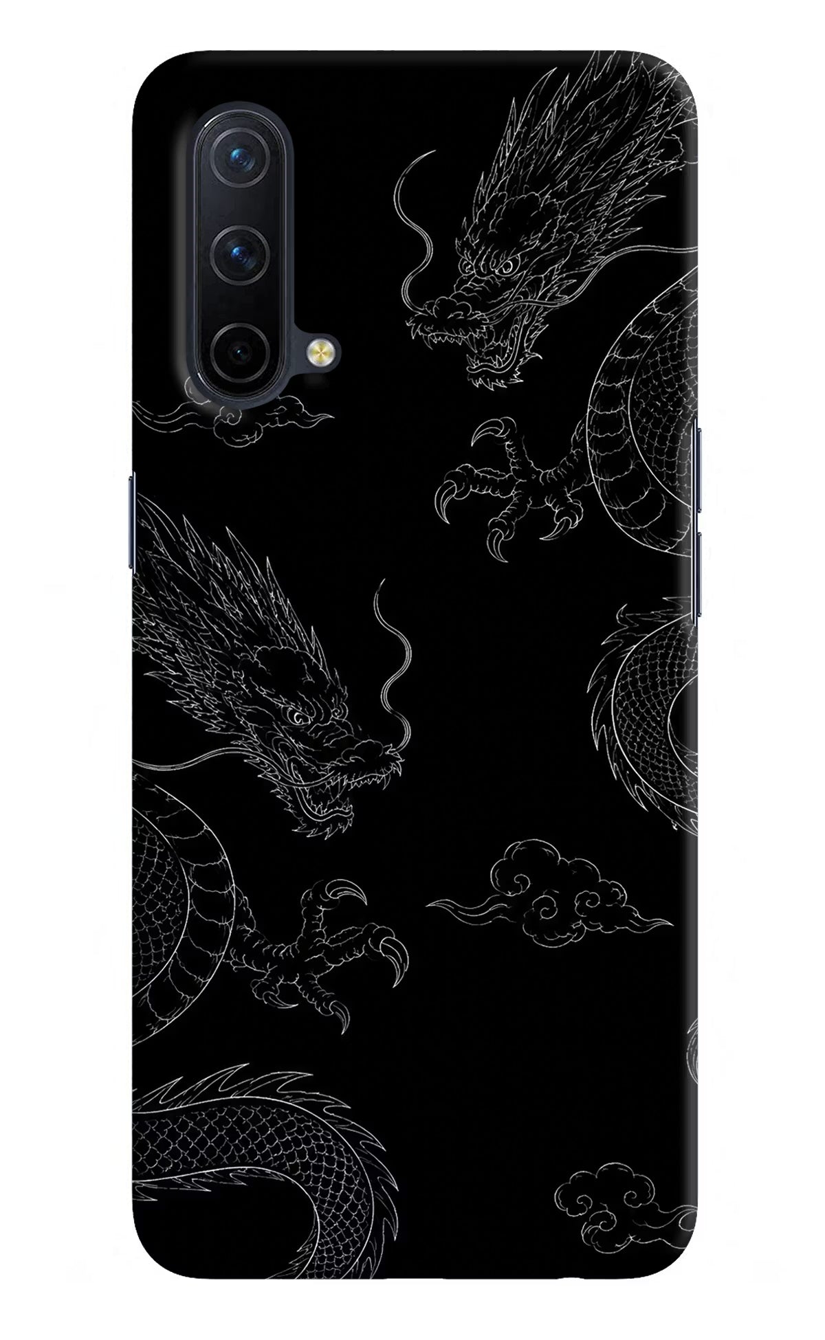 Twin Dragons Oneplus Nord CE 5G Hard Case Back Cover by Casekaro
