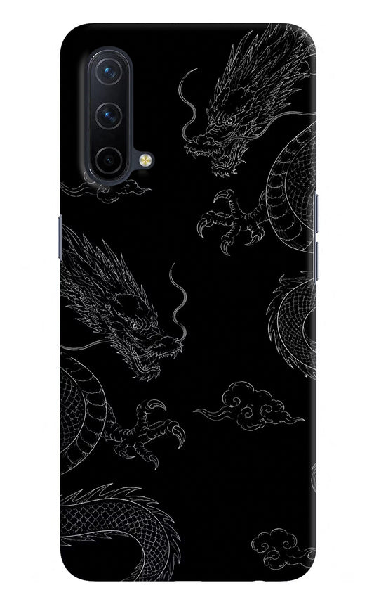 Twin Dragons Oneplus Nord CE 5G Hard Case Back Cover by Casekaro