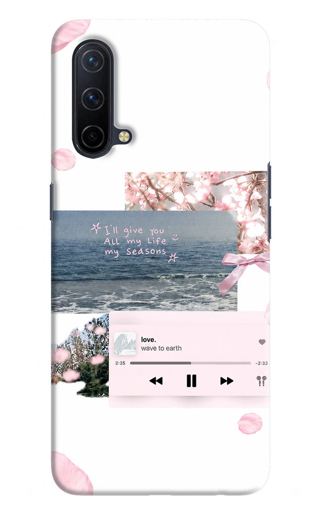 Wave to earth Oneplus Nord CE 5G Hard Case Back Cover by Casekaro