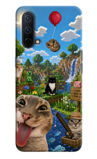 Minecraft Cat Chaos Oneplus Nord CE 5G Hard Case Back Cover by Casekaro