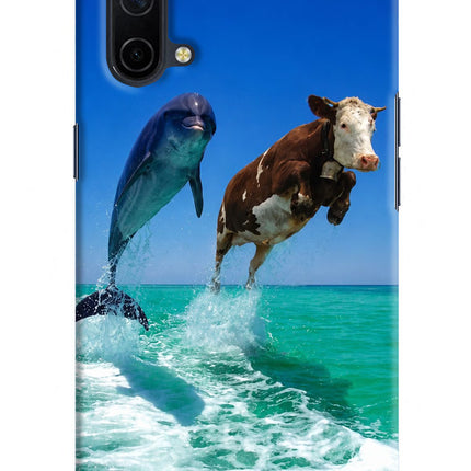 Dolphin vs Cow Oneplus Nord CE 5G Hard Case Back Cover by Casekaro