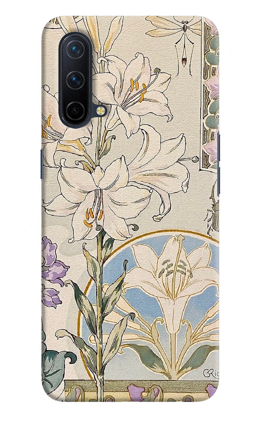 White Lily Oneplus Nord CE 5G Back Cover, Hard case