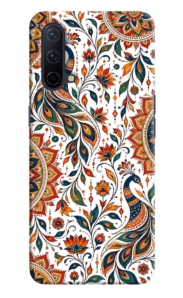 White Mayura Oneplus Nord CE 5G Hard Case Back Cover by Casekaro