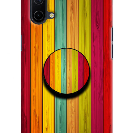 Multicolor Wooden Oneplus Nord CE 5G Pop Case by Casekaro