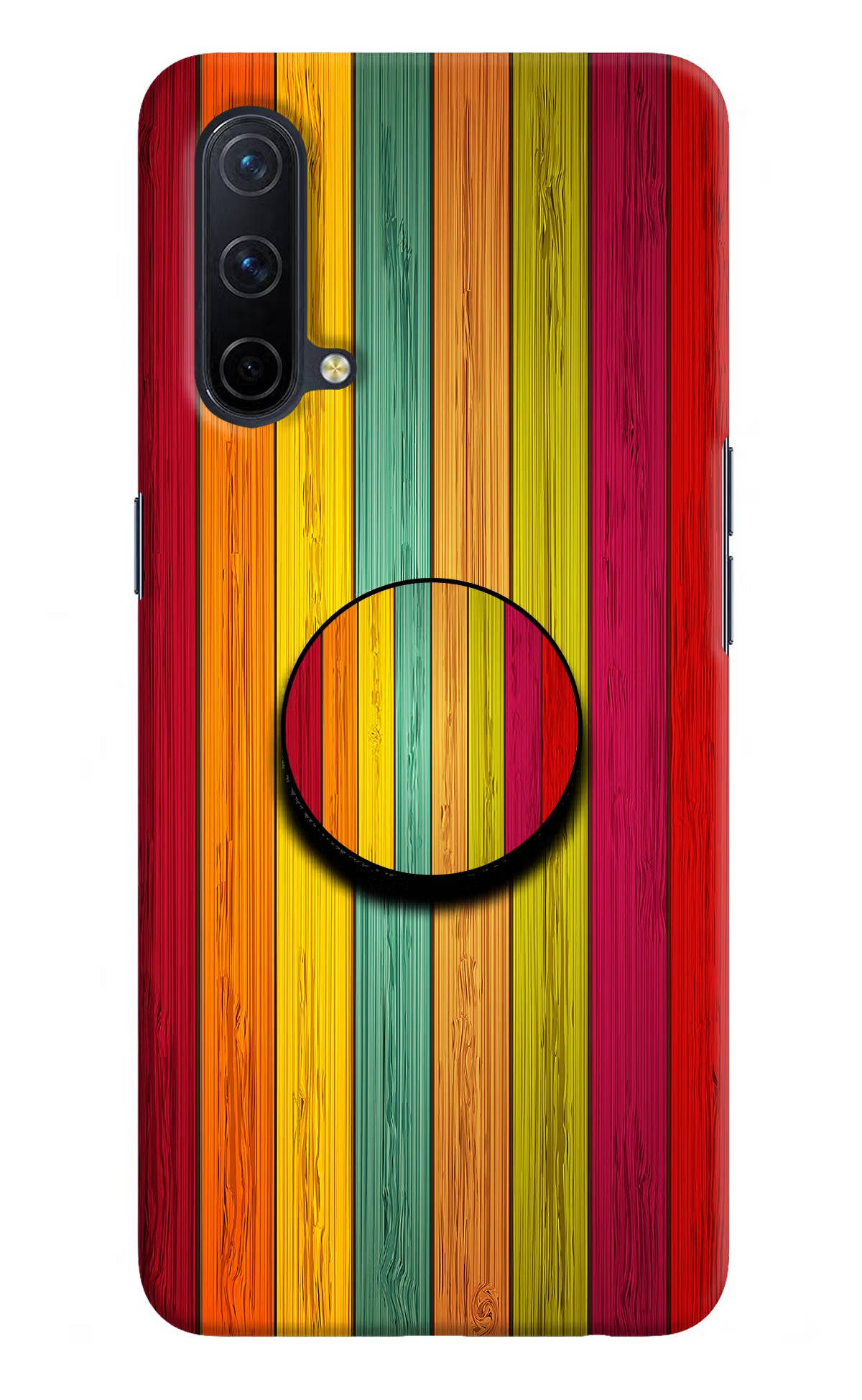 Multicolor Wooden Oneplus Nord CE 5G Pop Case by Casekaro