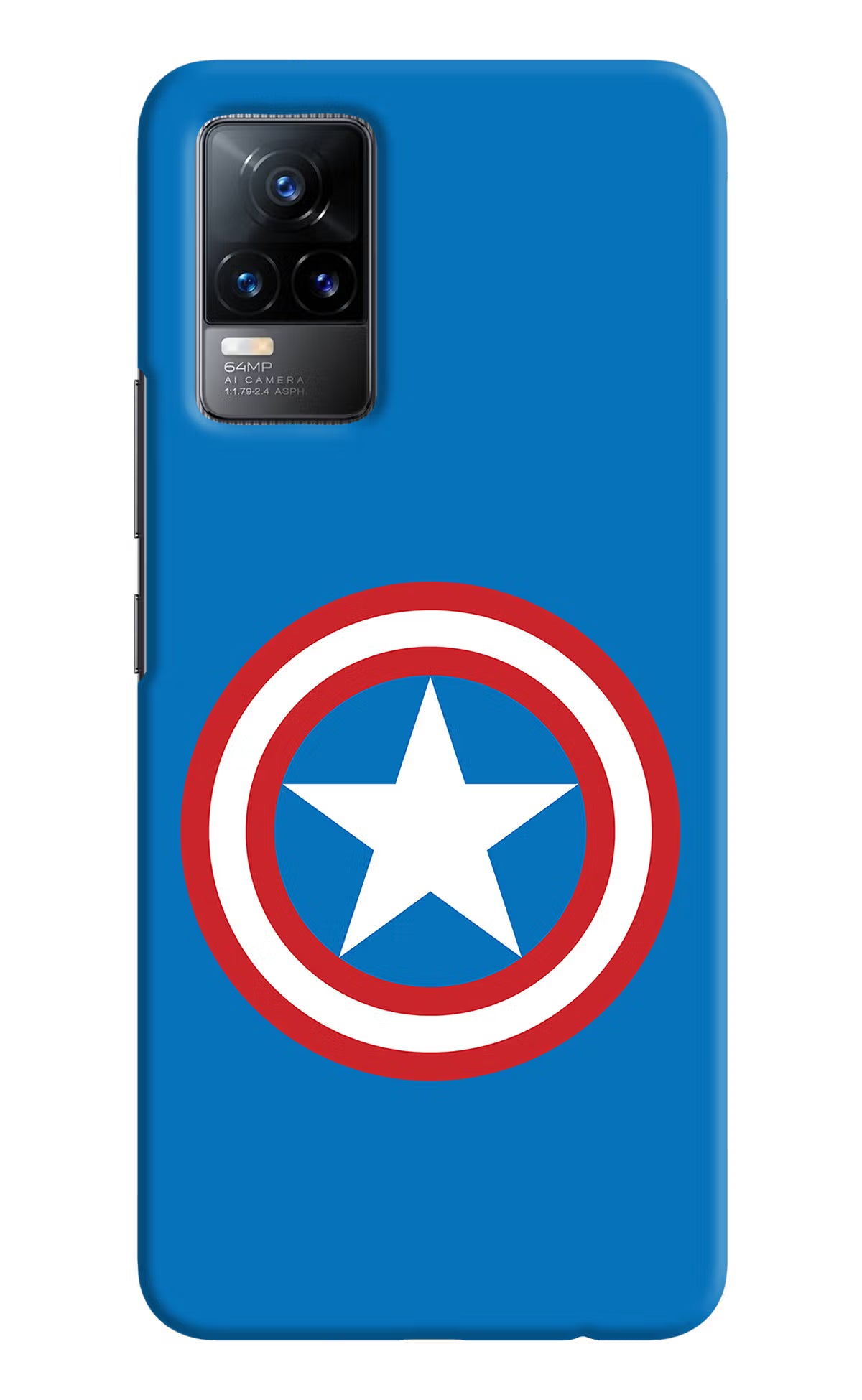 Captain America Logo Vivo Y73/V21E 4G Hard Case Back Cover by Casekaro