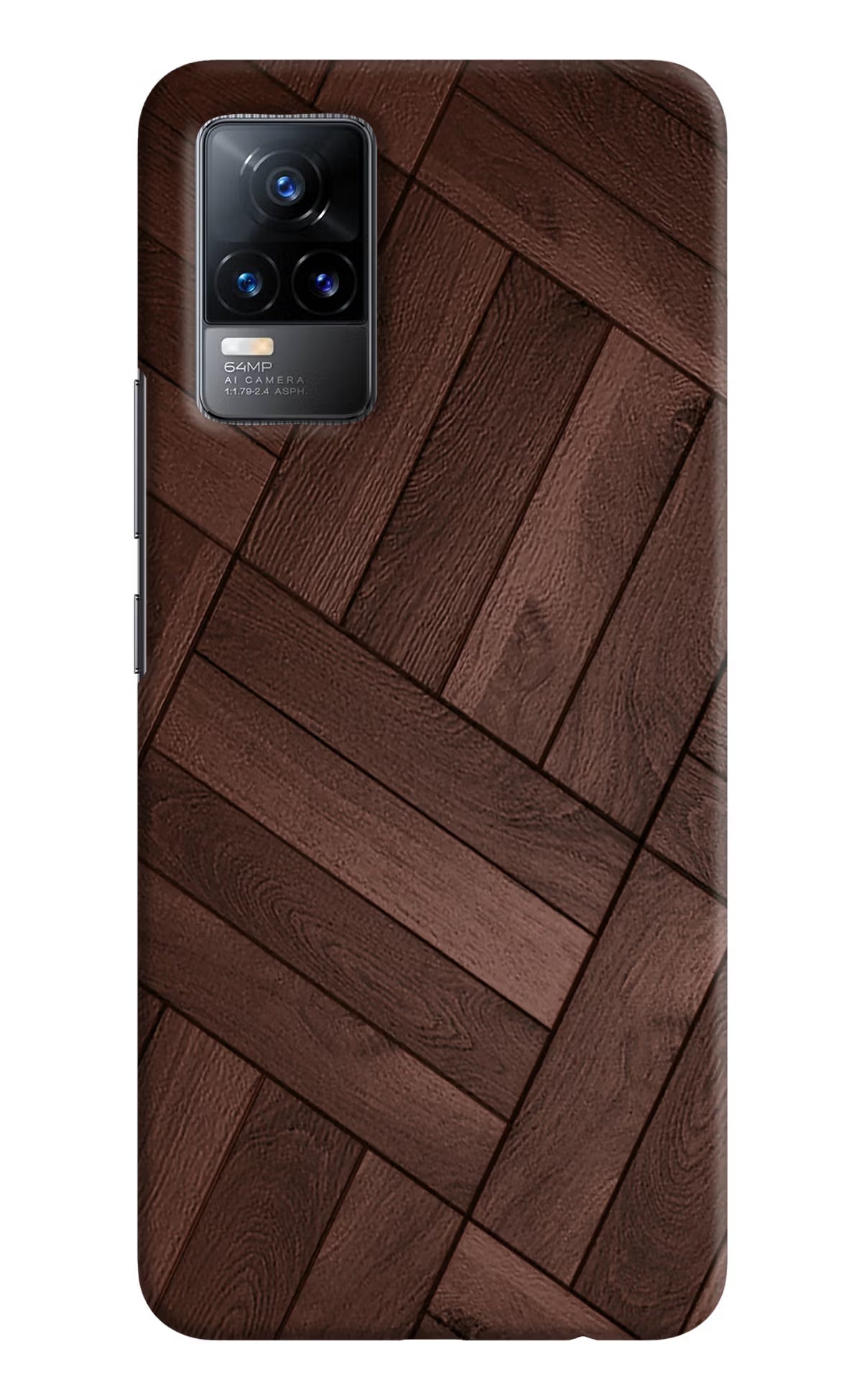 Wooden Texture Design Vivo Y73/V21E 4G Hard Case Back Cover by Casekaro
