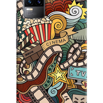 Cinema Abstract Vivo Y73/V21E 4G Hard Case Back Cover by Casekaro