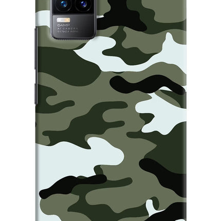 Camouflage Vivo Y73/V21E 4G Hard Case Back Cover by Casekaro