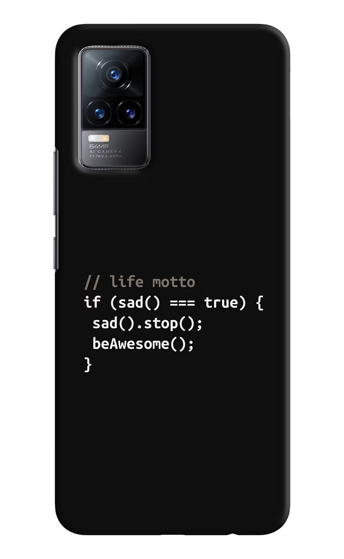 Life Motto Code Vivo Y73/V21E 4G Hard Case Back Cover by Casekaro