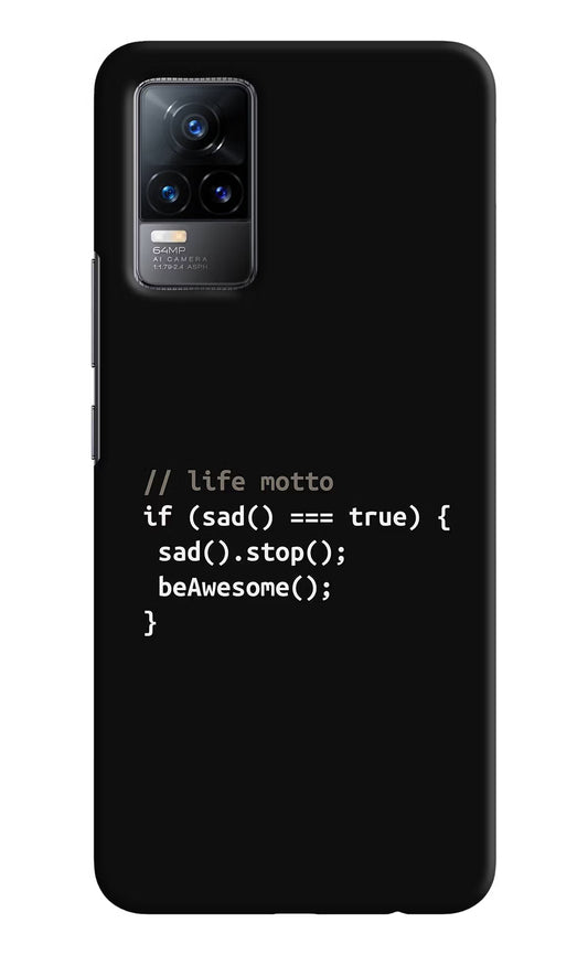 Life Motto Code Vivo Y73/V21E 4G Hard Case Back Cover by Casekaro