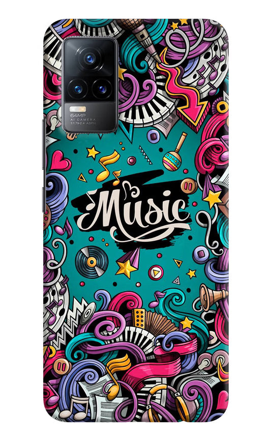 Music Graffiti Vivo Y73/V21E 4G Hard Case Back Cover by Casekaro