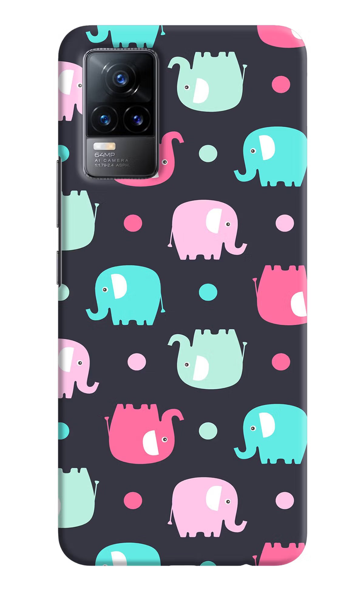 Elephants Vivo Y73/V21E 4G Hard Case Back Cover by Casekaro