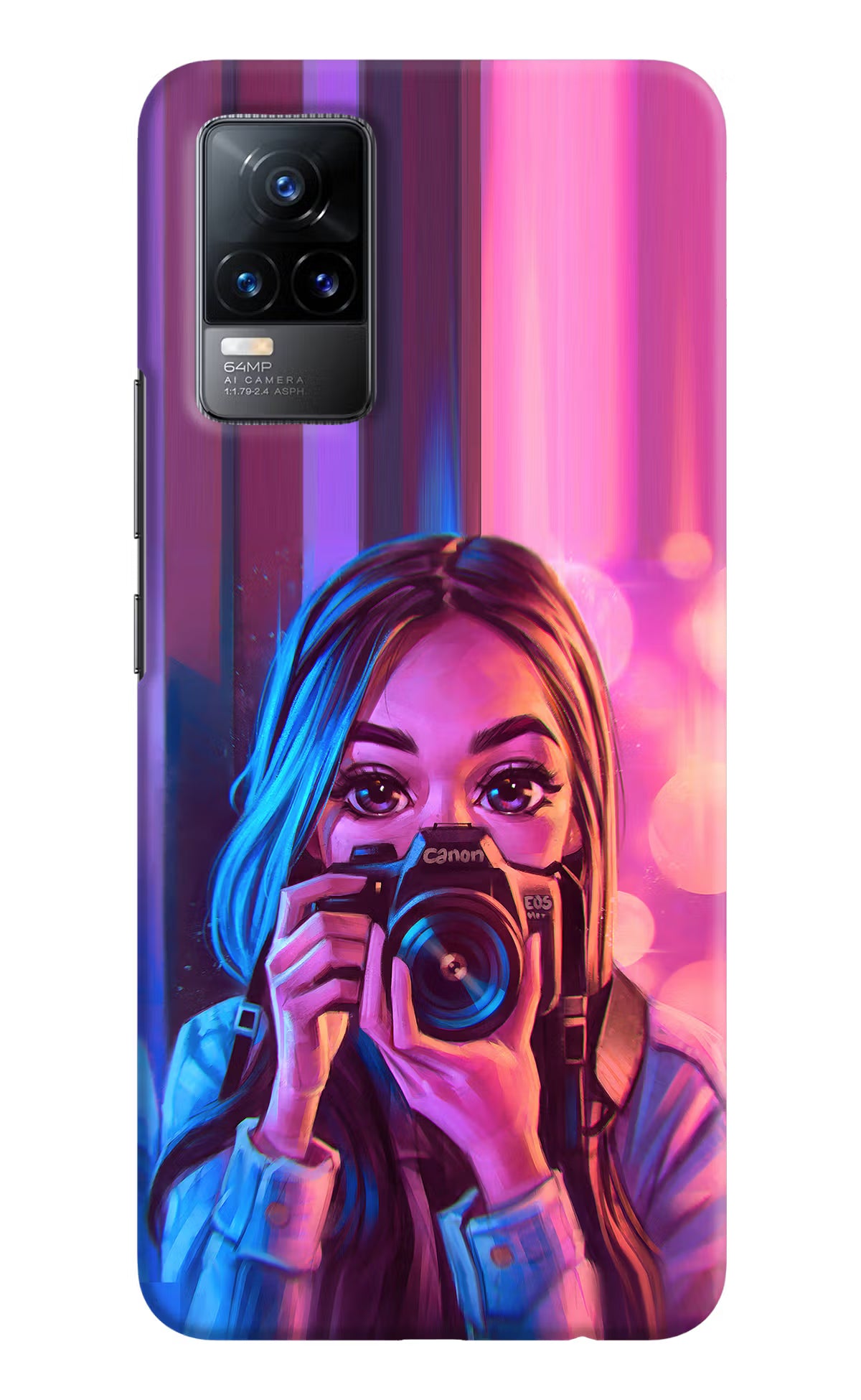 Girl Photographer Vivo Y73/V21E 4G Hard Case Back Cover by Casekaro