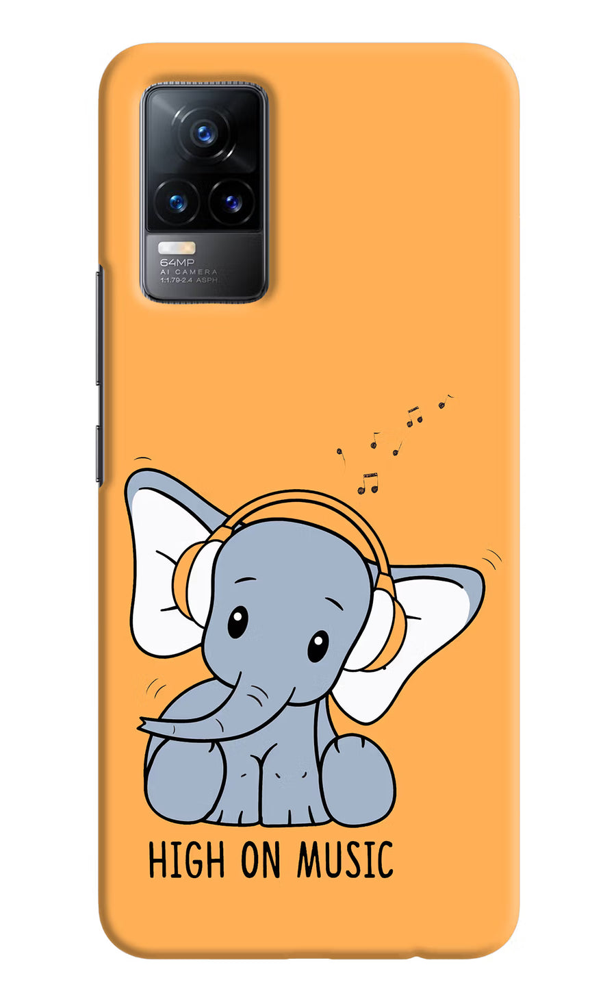High On Music Vivo Y73/V21E 4G Back Cover, Hard case