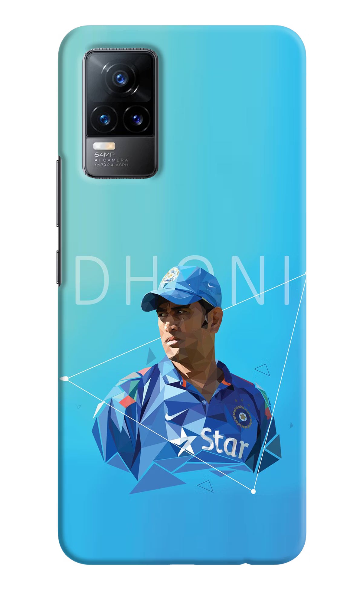 Dhoni Artwork Vivo Y73/V21E 4G Hard Case Back Cover by Casekaro