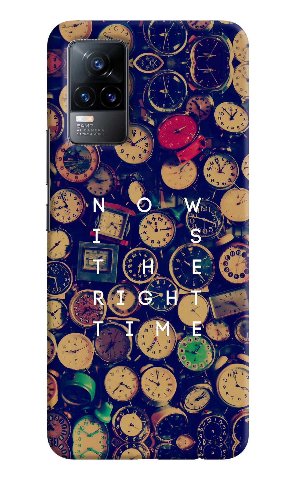 Now is the Right Time Quote Vivo Y73/V21E 4G Hard Case Back Cover by Casekaro
