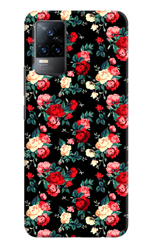 Rose Pattern Vivo Y73/V21E 4G Hard Case Back Cover by Casekaro