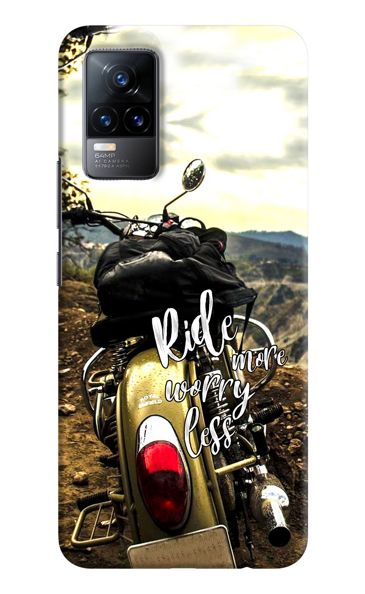 Ride More Worry Less Vivo Y73/V21E 4G Hard Case Back Cover by Casekaro