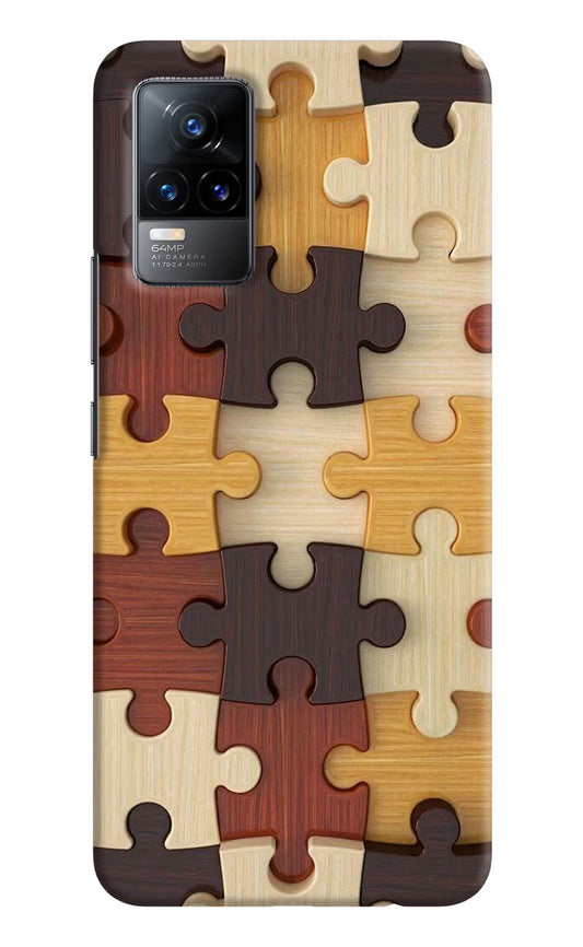 Wooden Puzzle Vivo Y73/V21E 4G Hard Case Back Cover by Casekaro