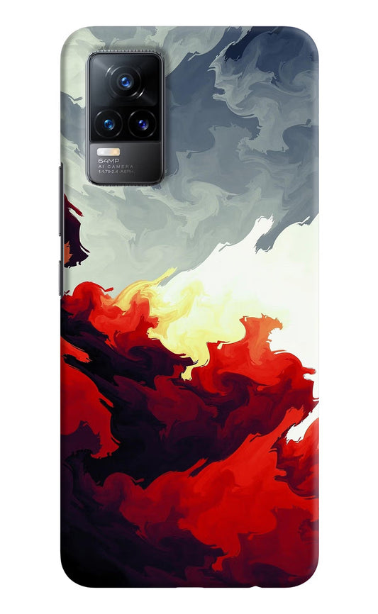 Fire Cloud Vivo Y73/V21E 4G Hard Case Back Cover by Casekaro