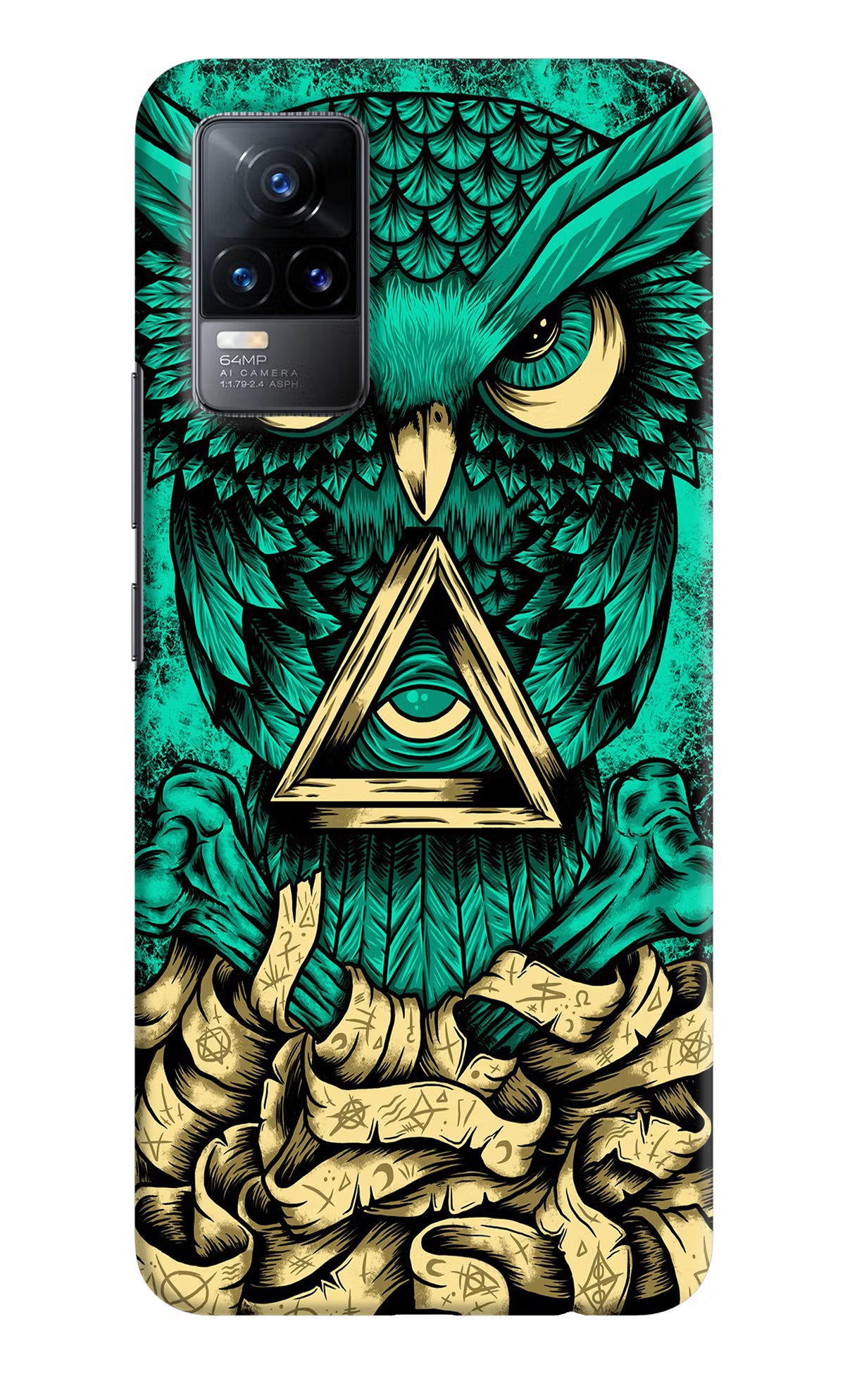 Green Owl Vivo Y73/V21E 4G Hard Case Back Cover by Casekaro